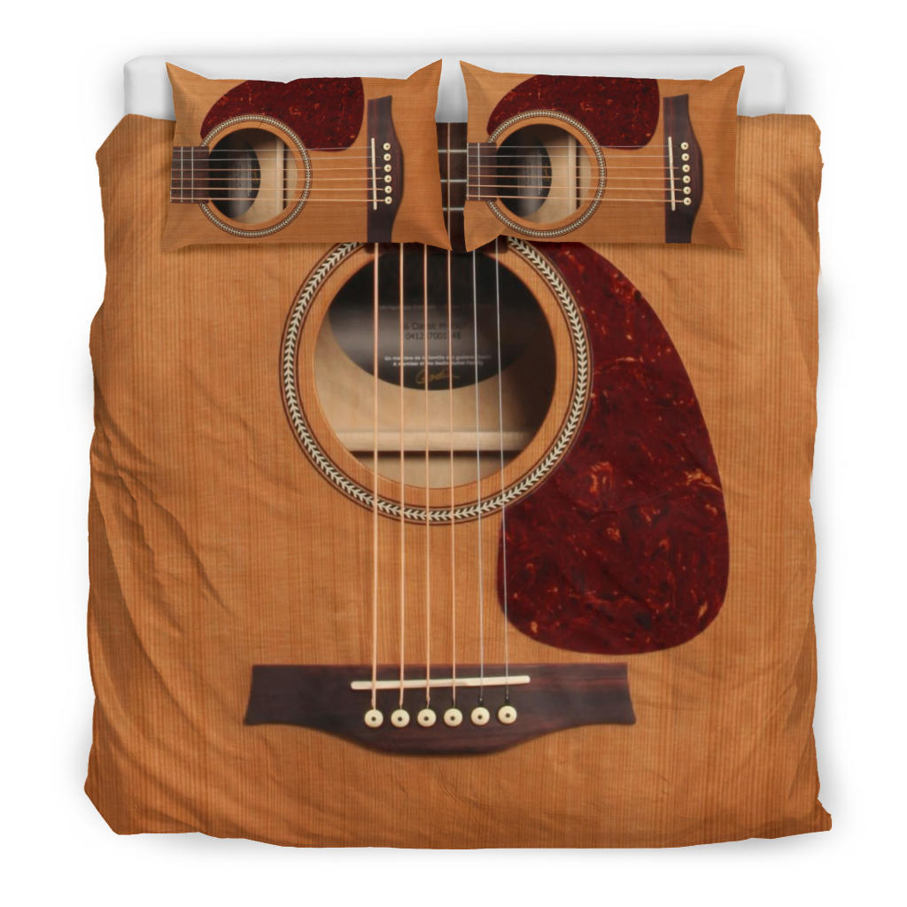 Wooden Guitar Bedding Set