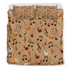 Guitar And Musical Notes Bedding Set