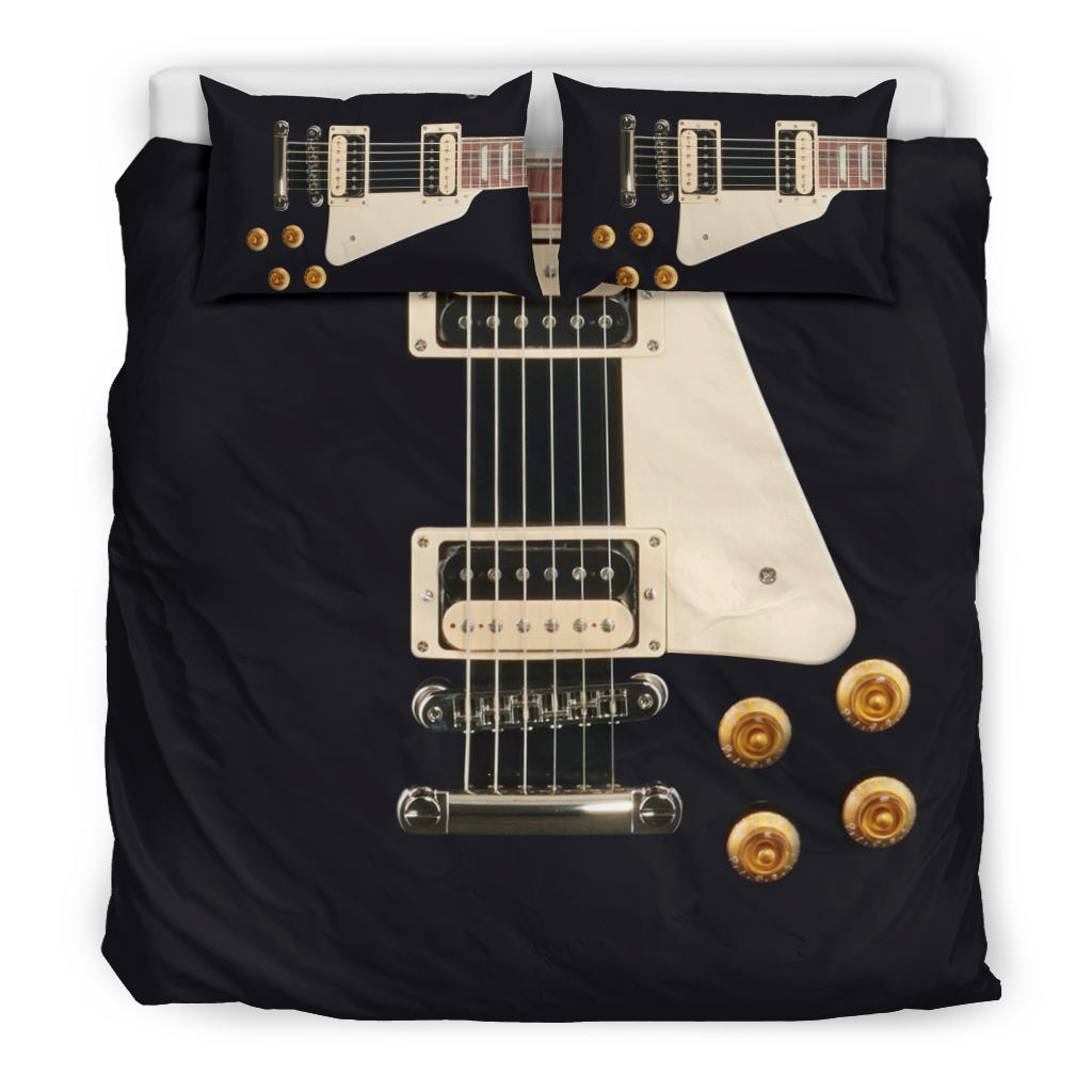 Wood Electric Guitar Bedding Set