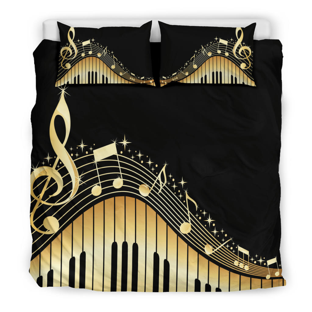 Piano Art Musical Notes Bedding Set