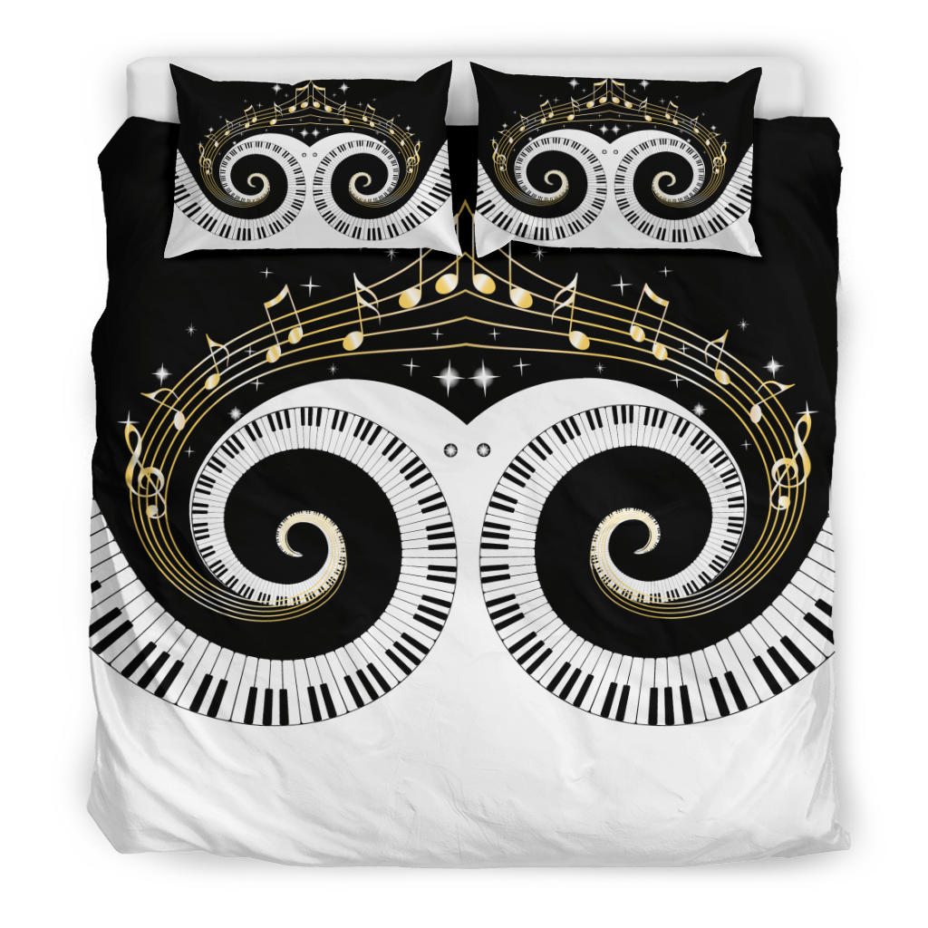 Piano Keys Art Musical Notes Bedding Set