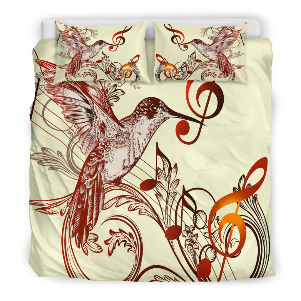 Music Notes Bird Bedding Set