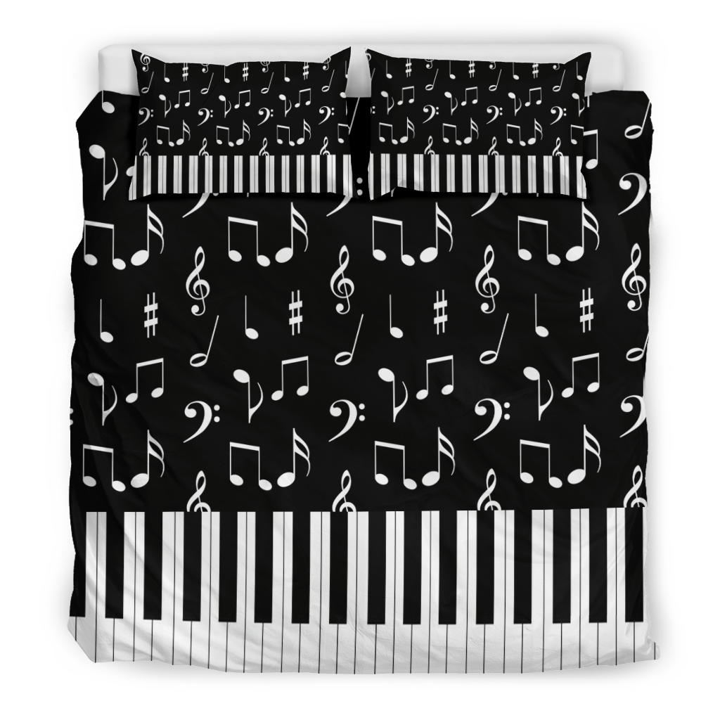 Music Notes And Piano Art Bedding Set