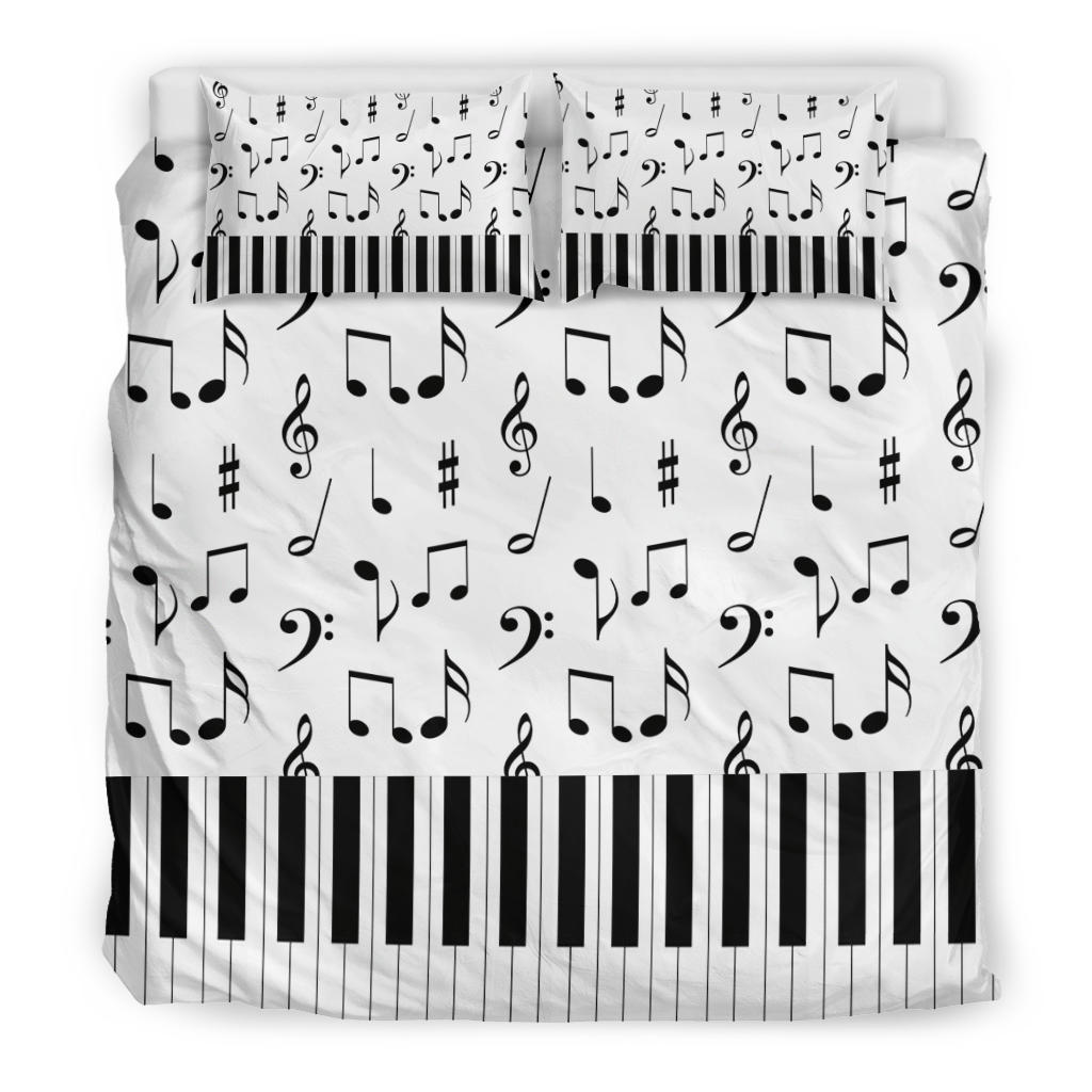 Musical Notes And Piano Art Bedding Set