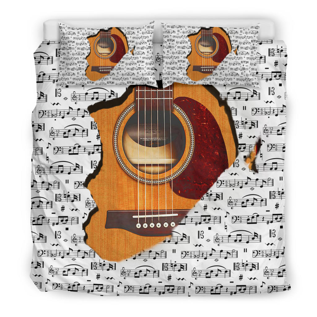 Music Notes Guitar Inside Bedding Set