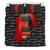 Musical Red Guitar Inside Bedding Set