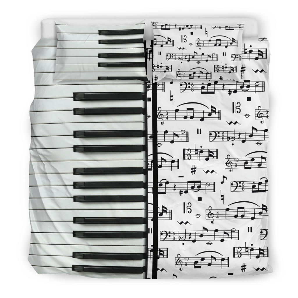 Piano Keys And Music Note Bedding Set