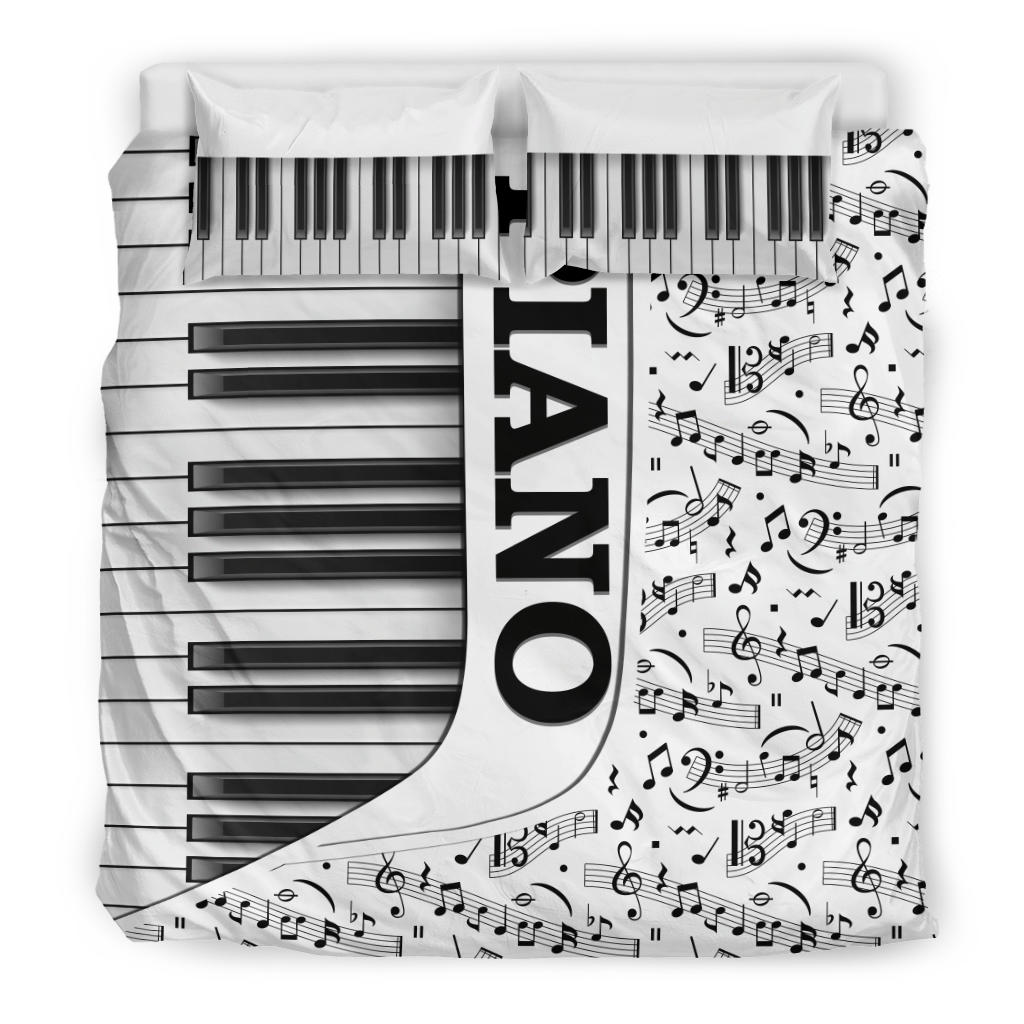 Piano White Bedding Set