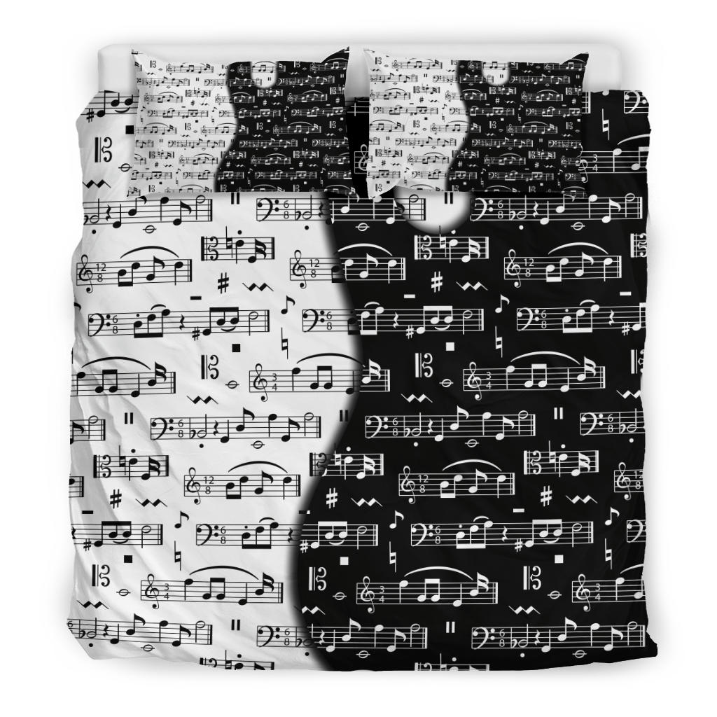 Guitar Music Notes Bedding Set