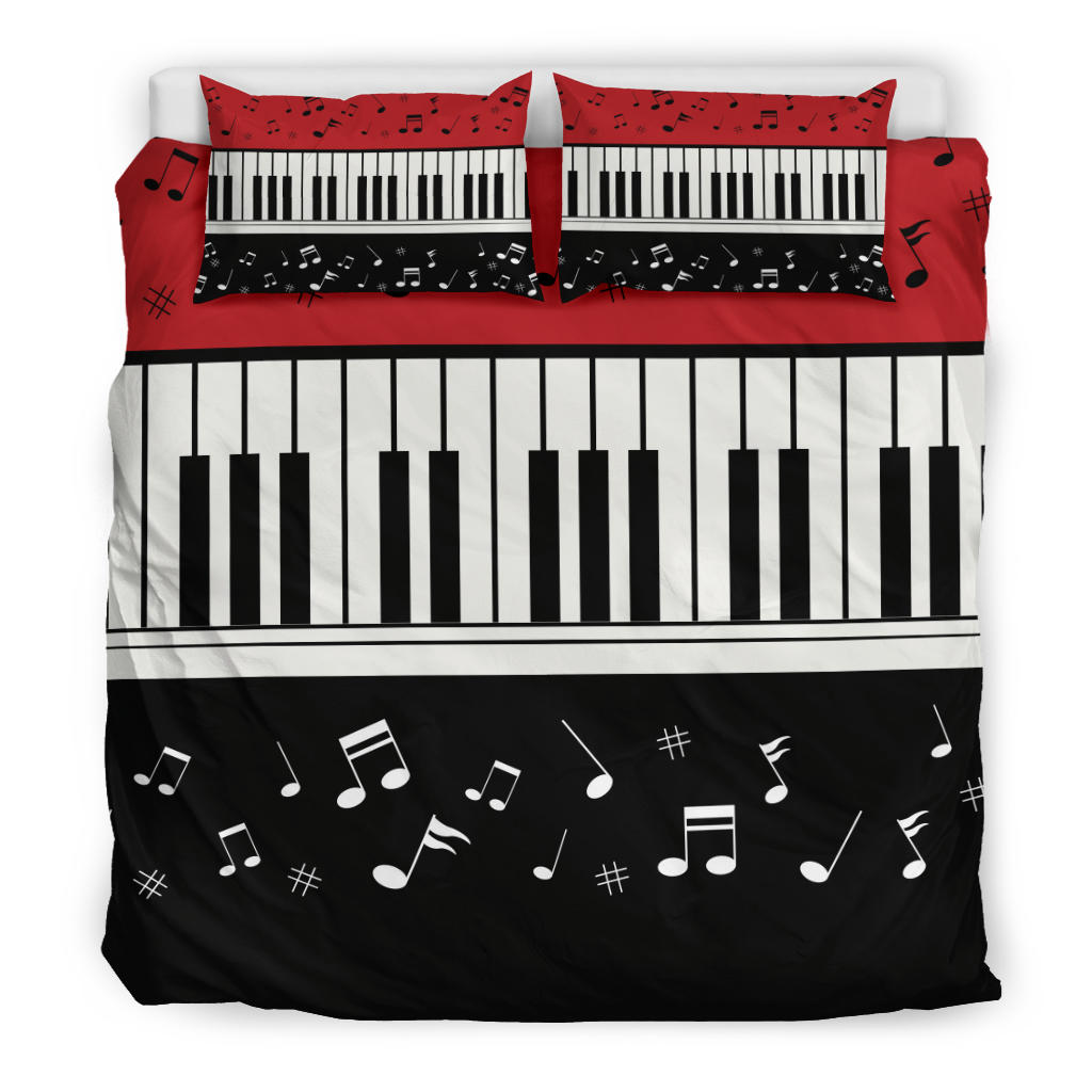Piano Keys Music Notes Bedding Set