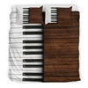 Wood Piano Keys Bedding Set
