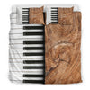 Wooden Piano Keys Bedding Set