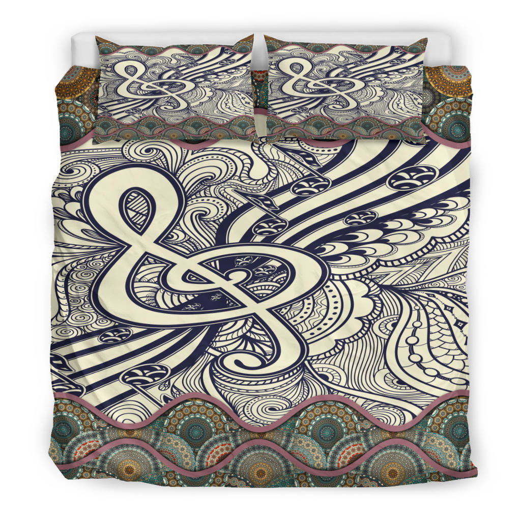 Treble Clef Mandala Bedding Set