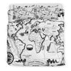 Vintage Music Map Bedding Set