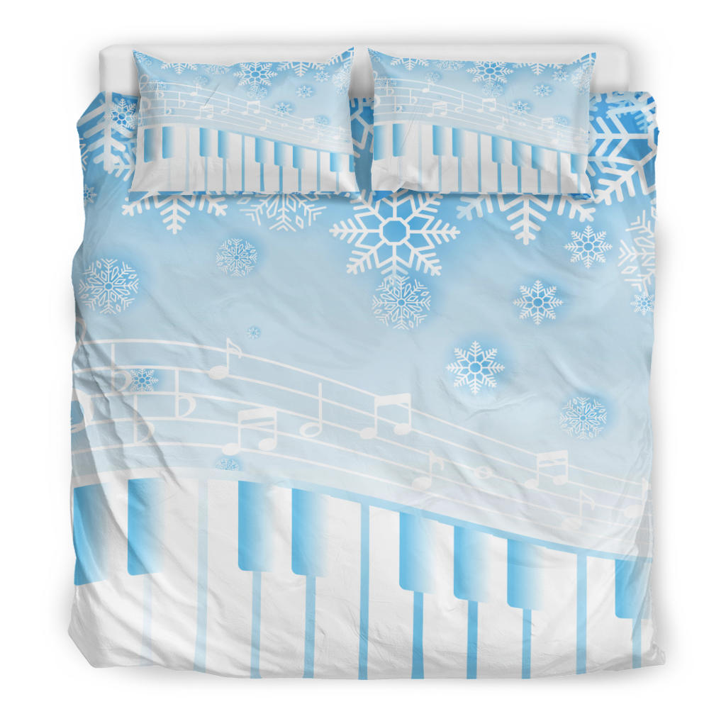 Music Piano Christmas Bedding Set