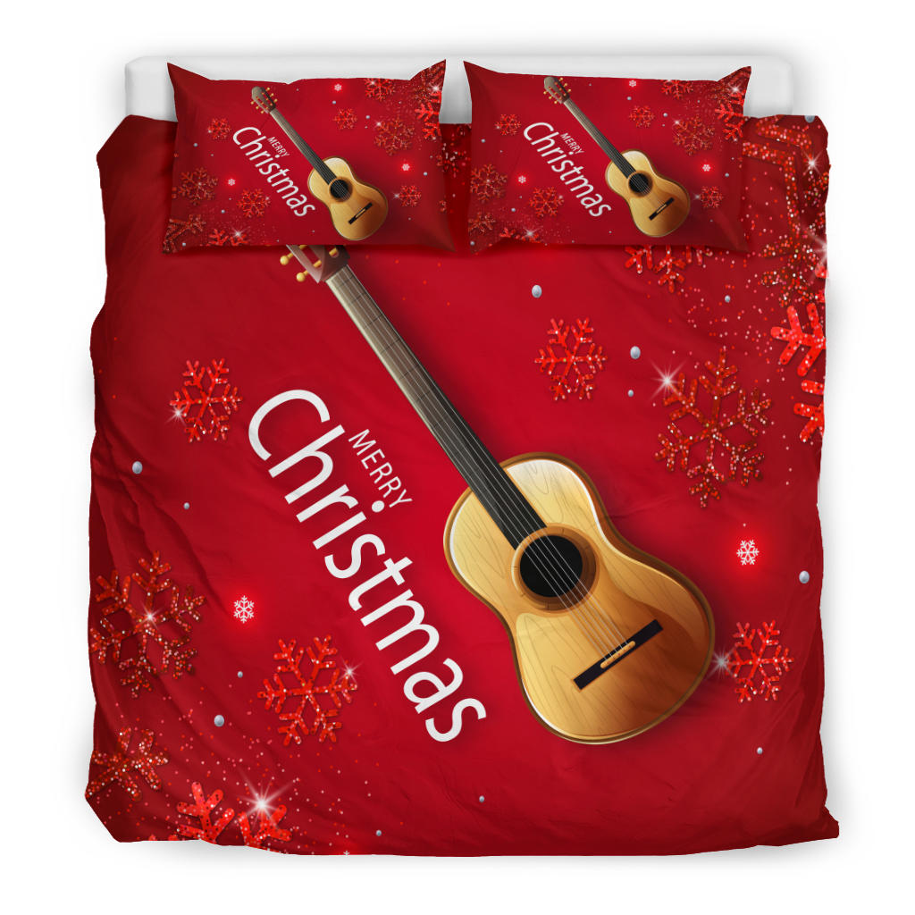 Guitar Christmas Bedding Set