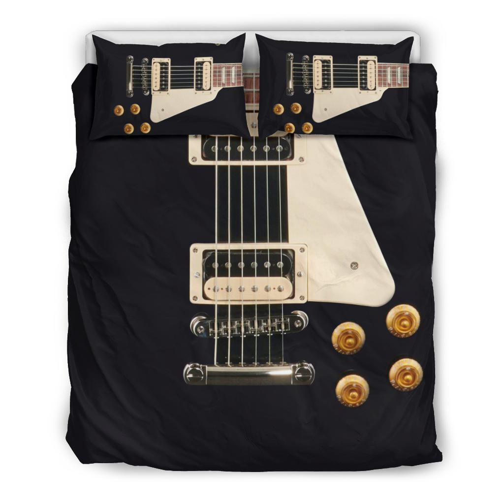 Wood Electric Guitar Bedding Set