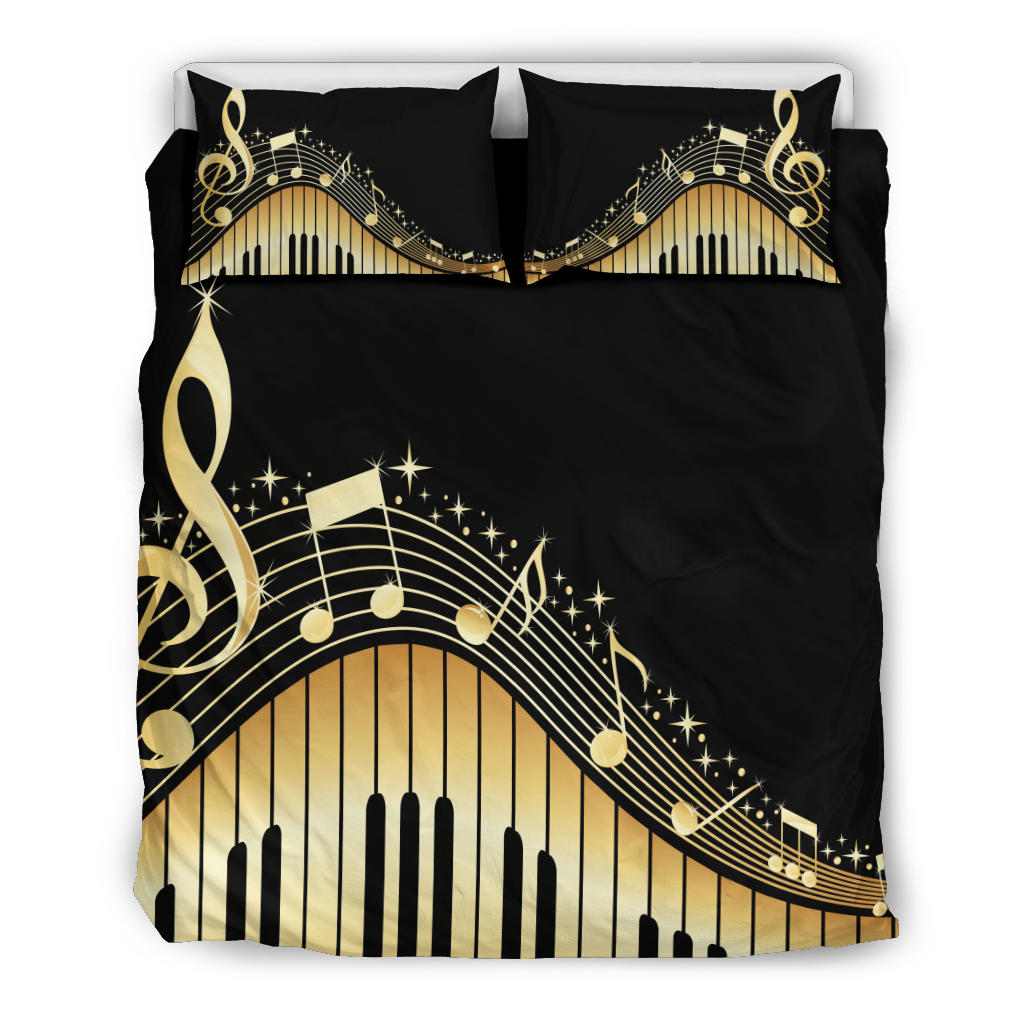 Piano Art Musical Notes Bedding Set
