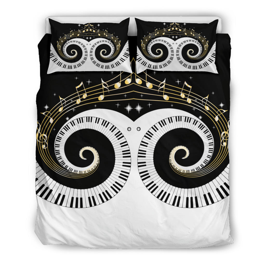 Piano Keys Art Musical Notes Bedding Set
