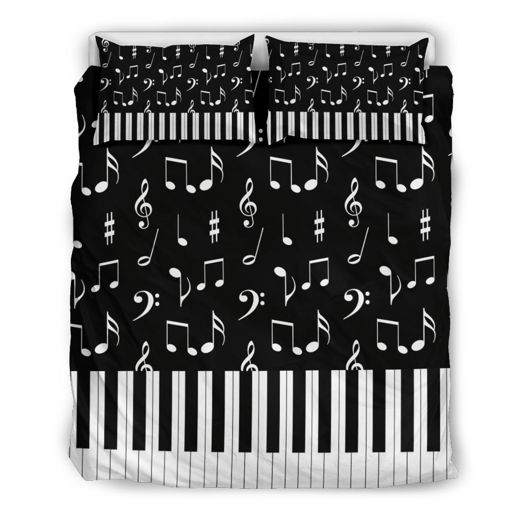 Music Notes And Piano Art Bedding Set