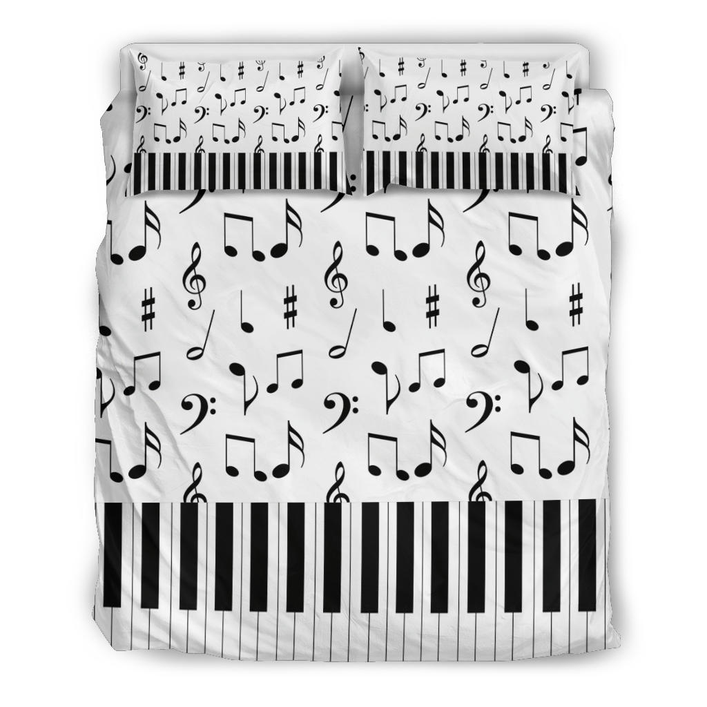 Musical Notes And Piano Art Bedding Set