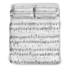 Music Notes Sheet White Bedding Set