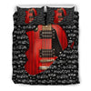 Musical Red Guitar Inside Bedding Set