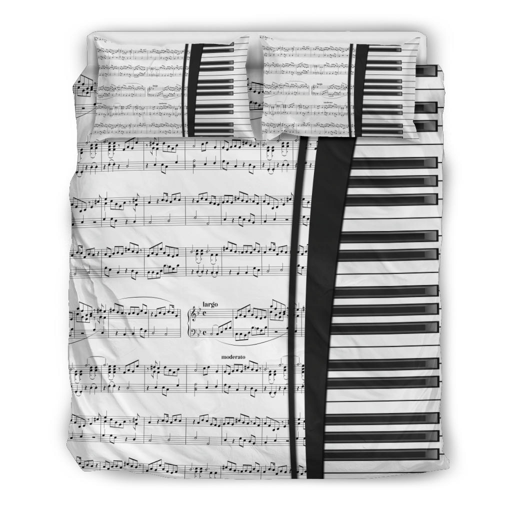 Piano And Sheet Music Bedding Set