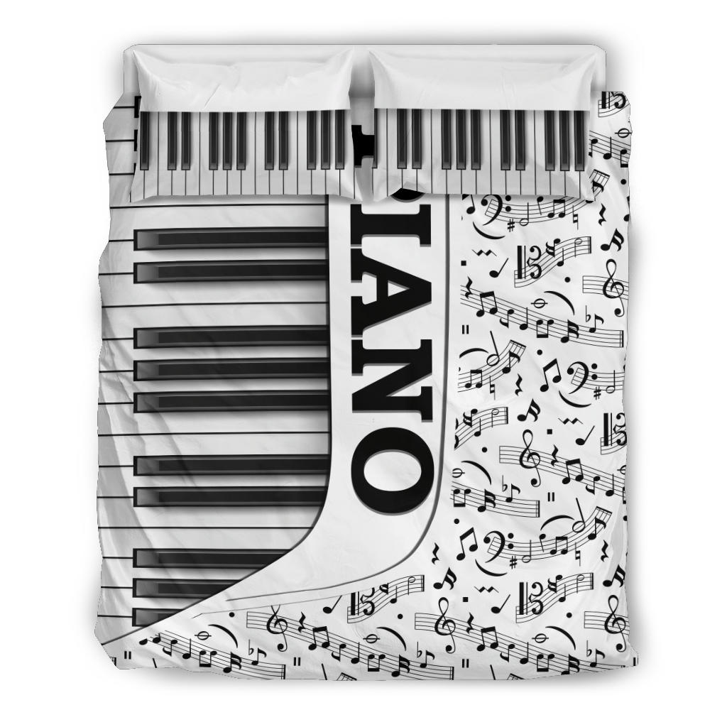 Piano White Bedding Set