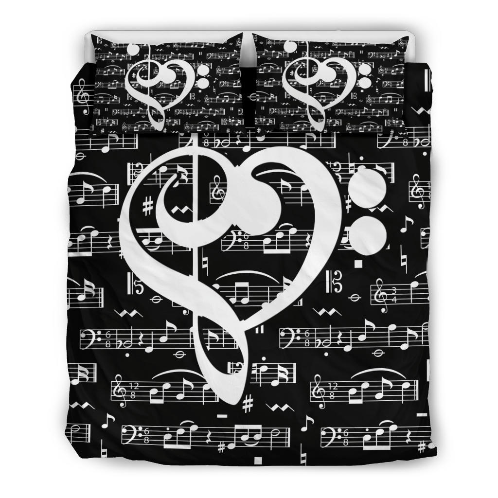 Treble Clef Heart Bedding Set