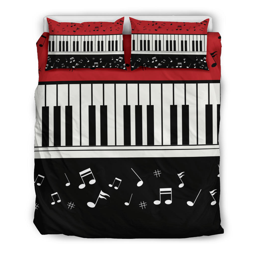 Piano Keys Music Notes Bedding Set