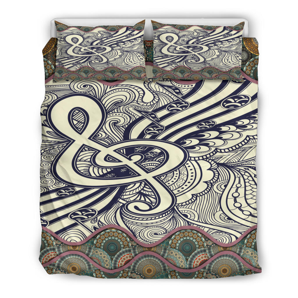 Treble Clef Mandala Bedding Set