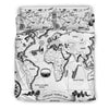 Vintage Music Map Bedding Set