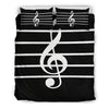 Treble Clef Black Bedding Set