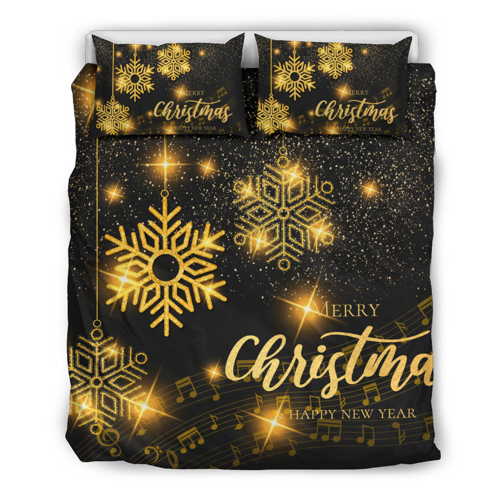 Christmas Music Notes Bedding Set