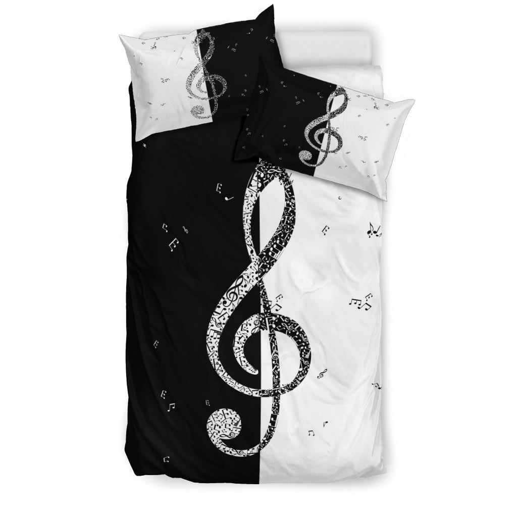 B&W Treble Clef Bedding Set - Artistic Pod Review