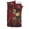New! Red Electric Guitar Bedding Set
