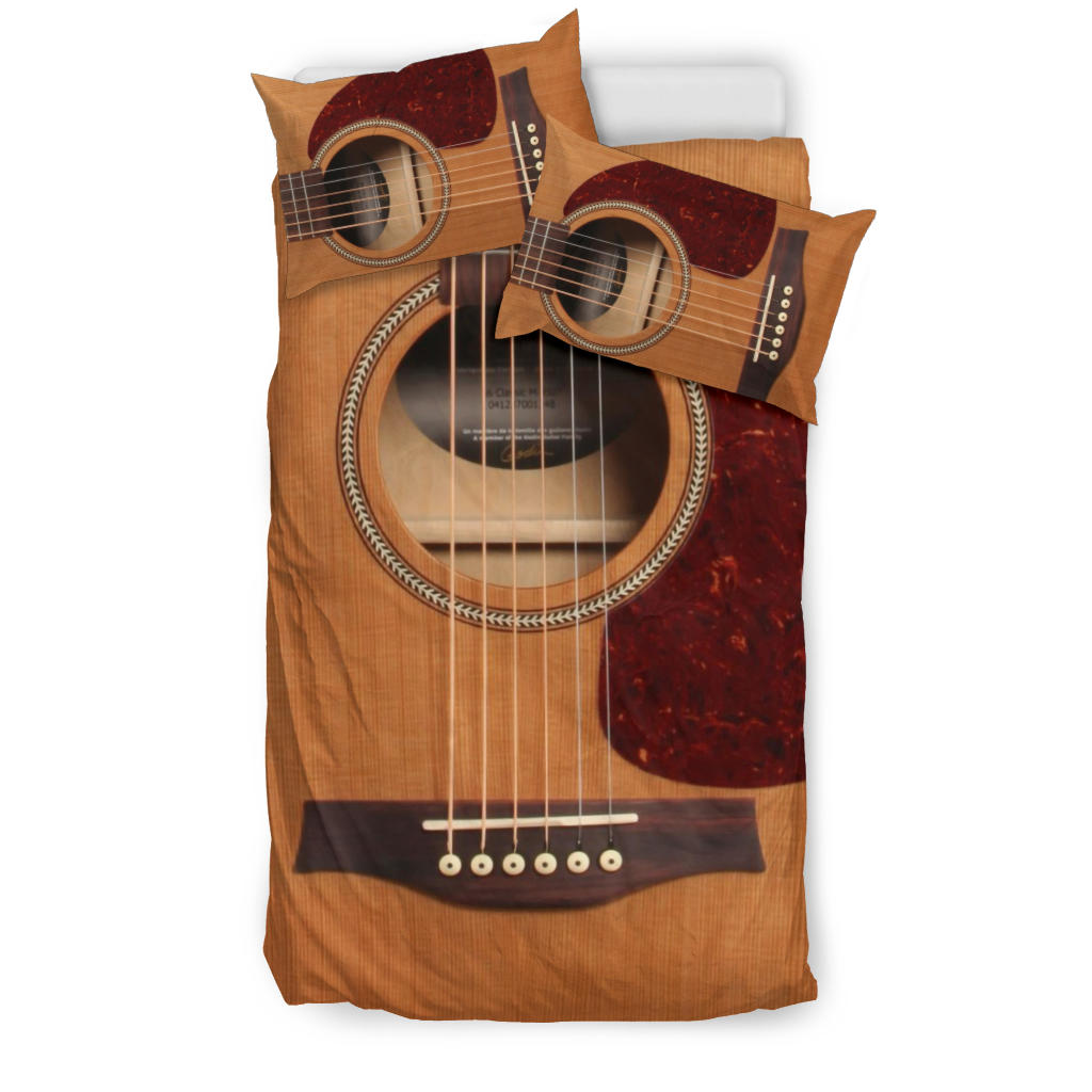 Wooden Guitar Bedding Set