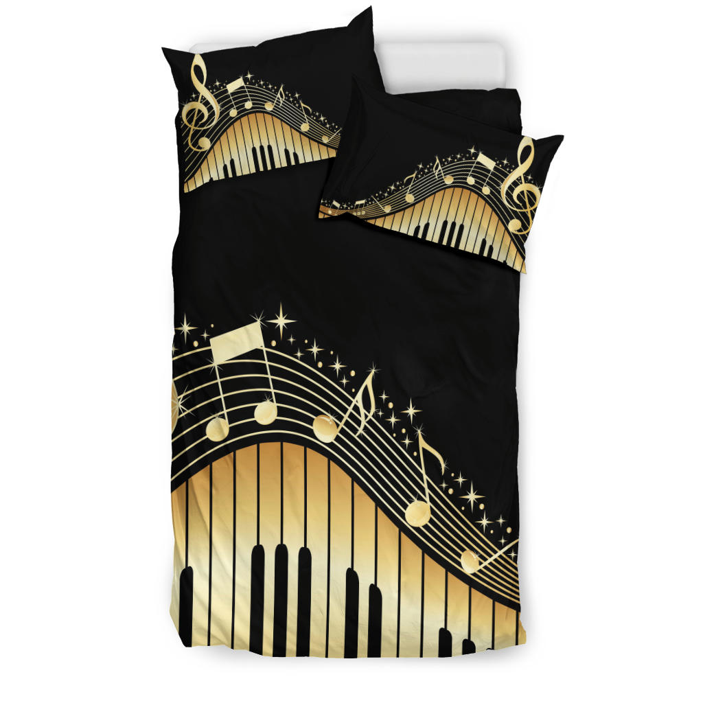 Piano Art Musical Notes Bedding Set