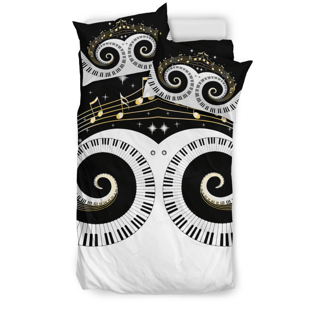 Piano Keys Art Musical Notes Bedding Set