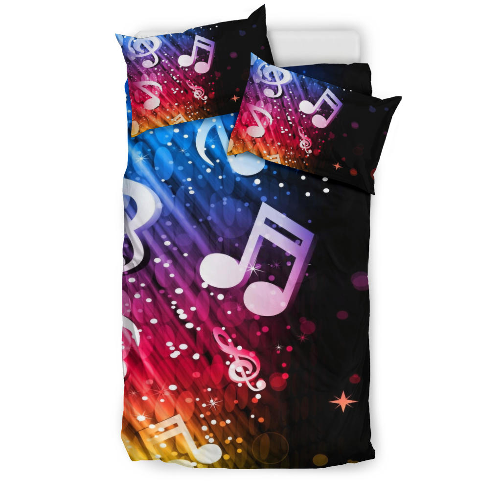 Multi Color Music Notes Bedding Set - Bedding Set / US Twin - { shop_name }} - Review
