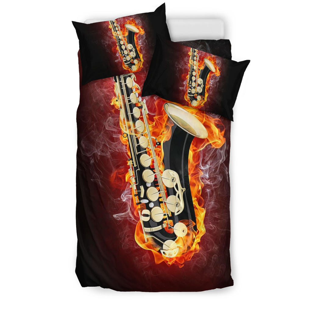 Saxophone Flame Bedding Set