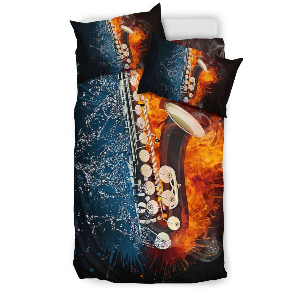 Ice Fire Saxophone Bedding Set