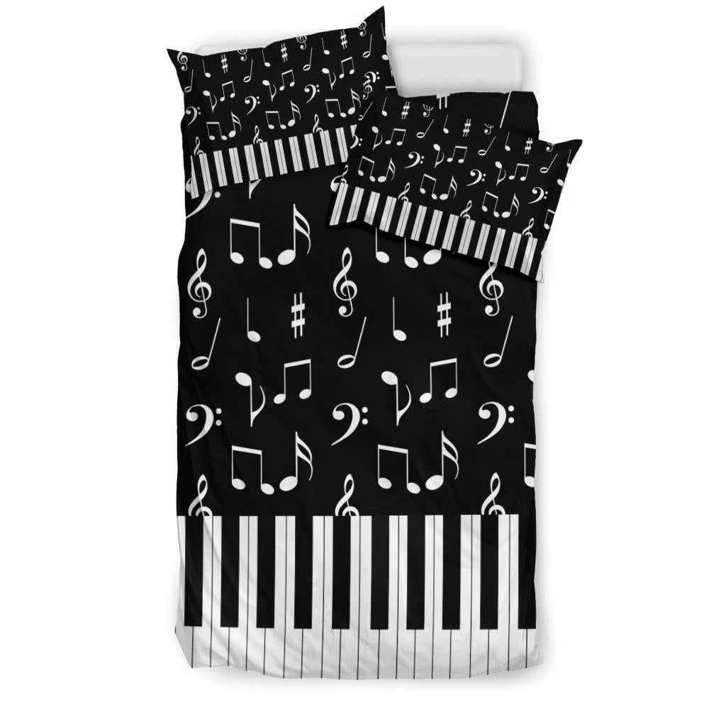 Music Notes And Piano Art Bedding Set