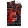 Musical Red Guitar Inside Bedding Set