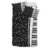 Sheet Music And Piano Black Bedding Set - Bedding Set / US Twin - { shop_name }} - Review