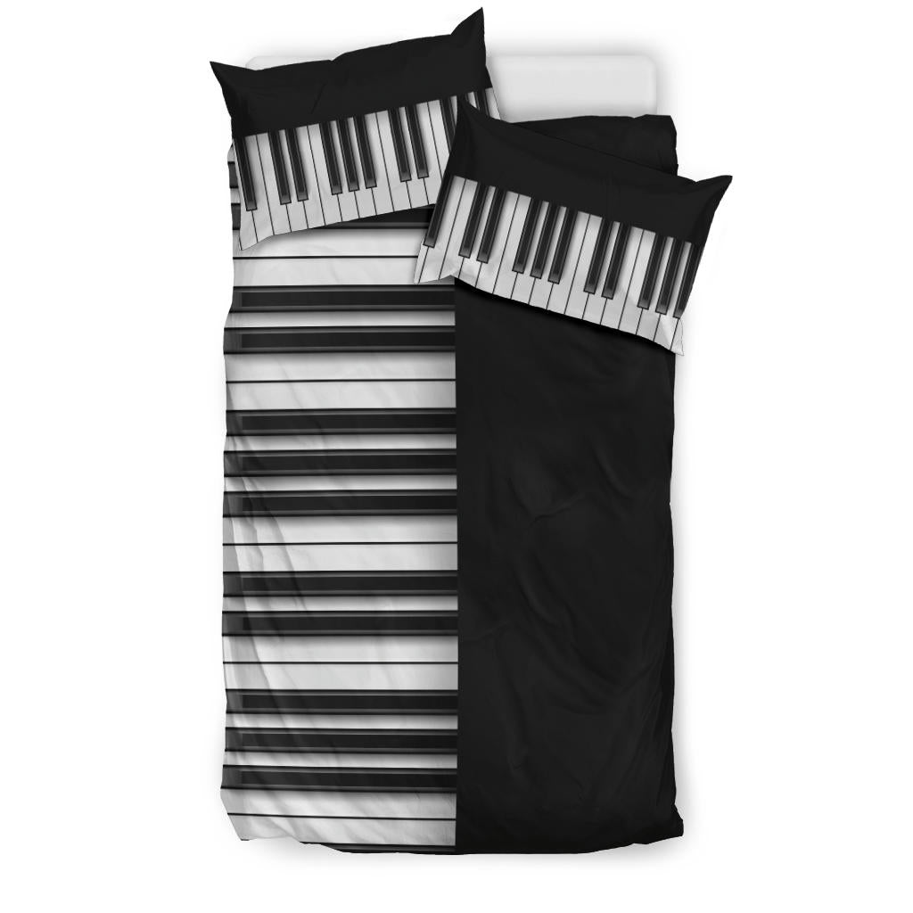 Piano Keys Black Bedding Set