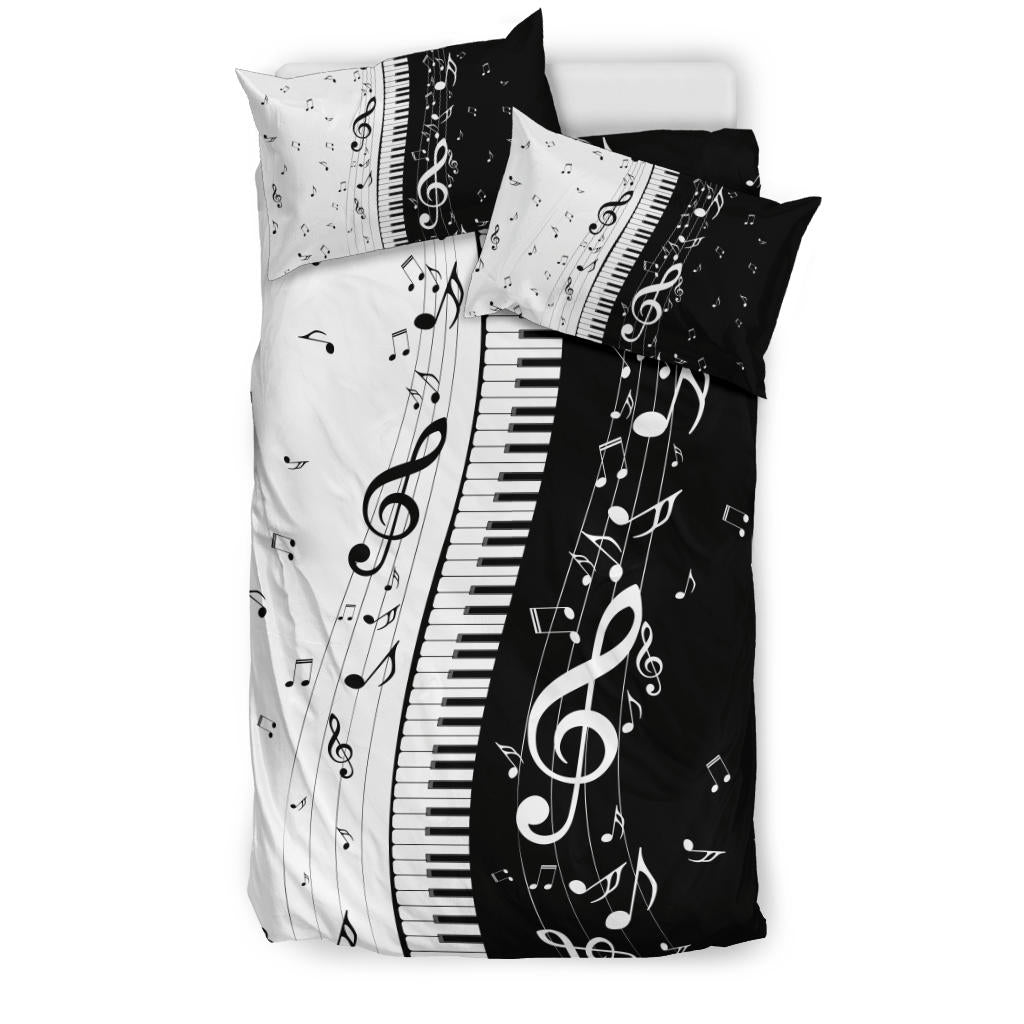 Piano Music Notes Bedding Set
