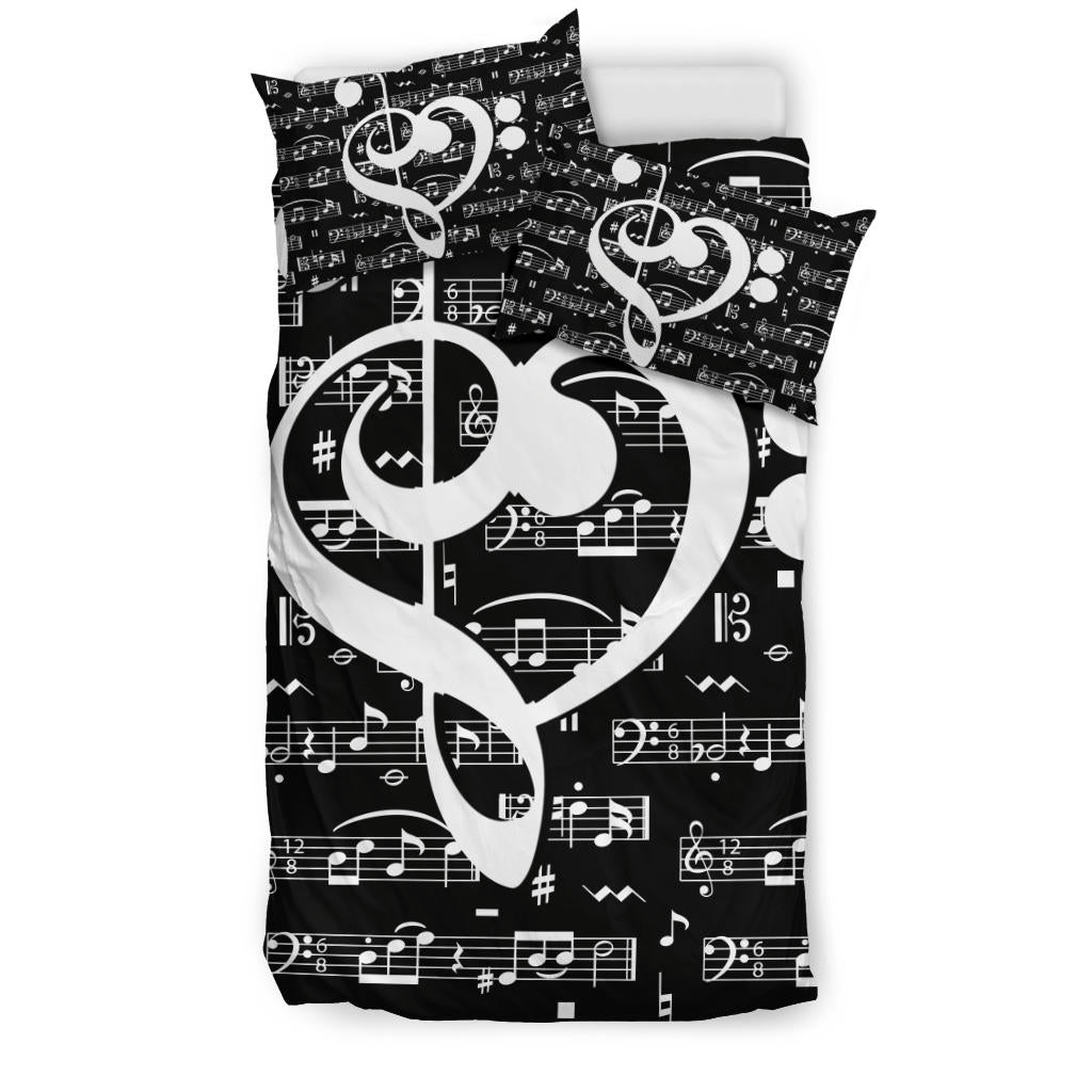 Treble Clef Heart Bedding Set