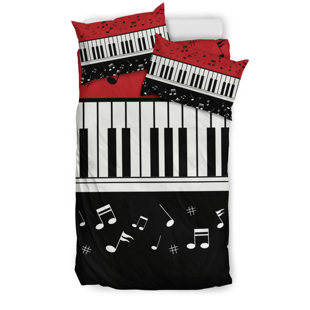 Piano Keys Music Notes Bedding Set